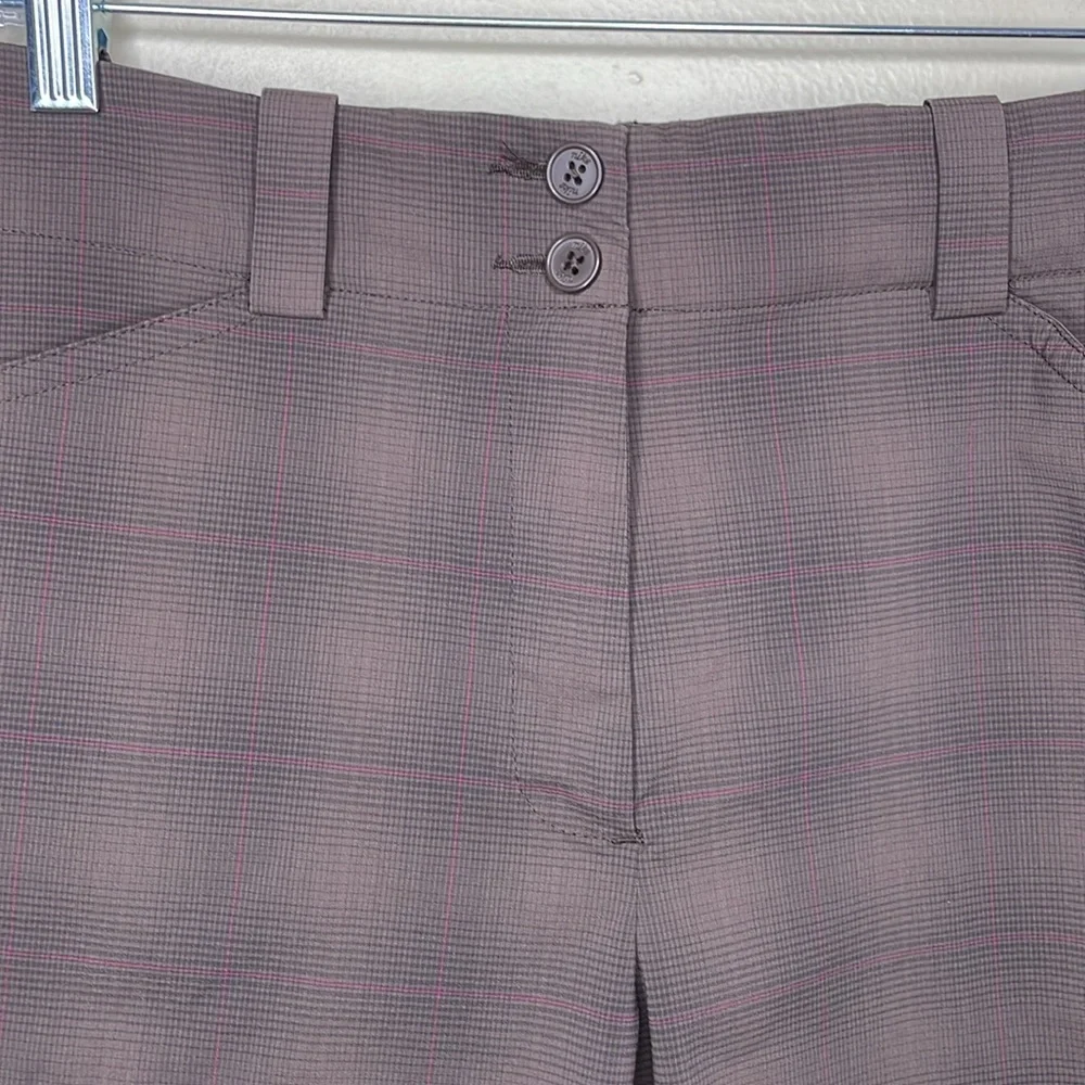 NIKE GOLF Shorts Brown Plaid DRY FIT Bermuda Comfortable Shorts 6